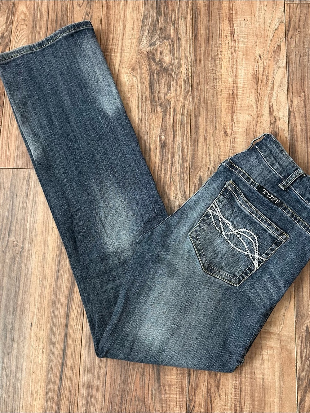 Cowgirl Tuff Women's Bootcut Jeans - Faded Blue Wash 31 x 35
